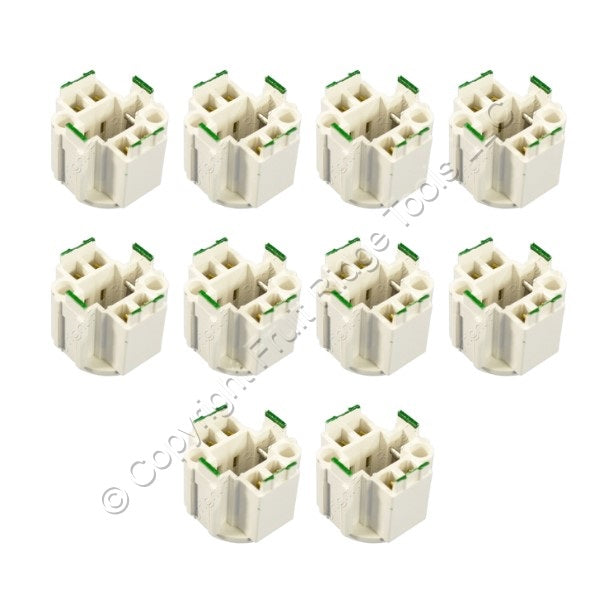10 Leviton Compact Fluorescent Lampholders Light Sockets Screw Down G24q-2