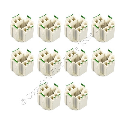 10 Leviton Compact Fluorescent Lampholders Light Sockets Screw Down G24q-2