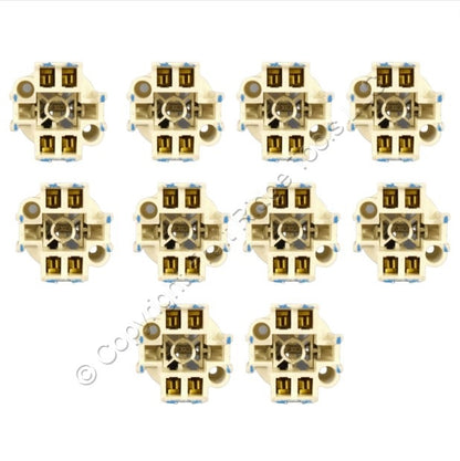 10 Leviton Compact Fluorescent Lampholders Light Sockets Screw Down G24q-5 26725