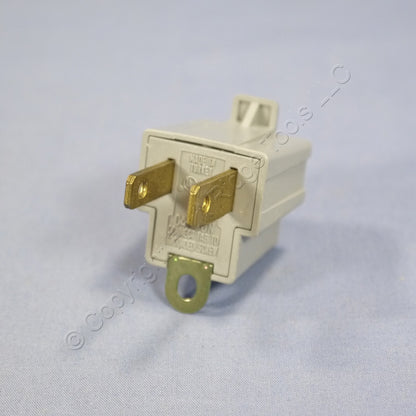10 Leviton Gray 3-Prong Plug Outlet Adapters Nema 5-15R 15A 125V Grounded 274