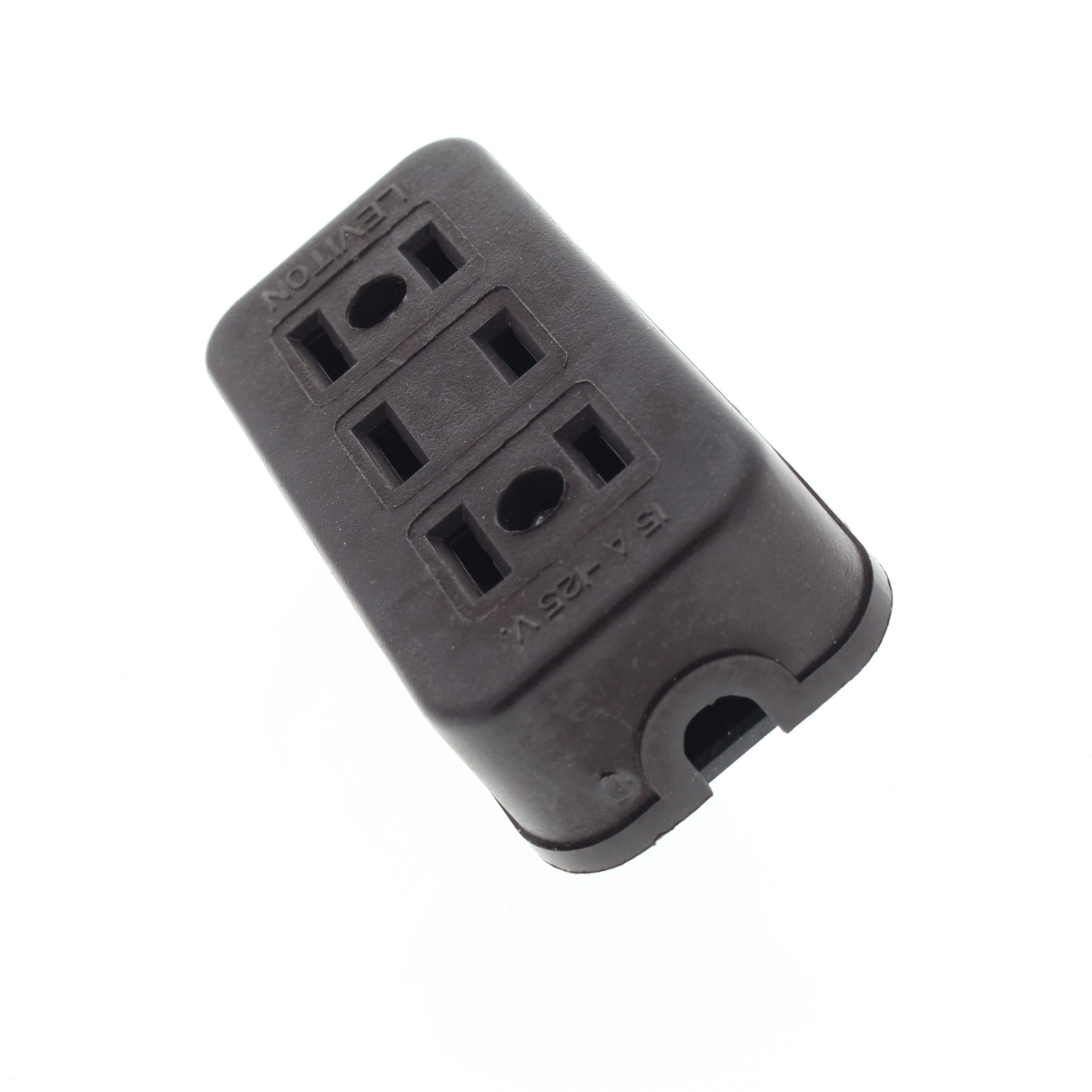 Leviton #303 Brown 15A 2-Prong Female Plug Adapters Connector Outlet 10-Pack