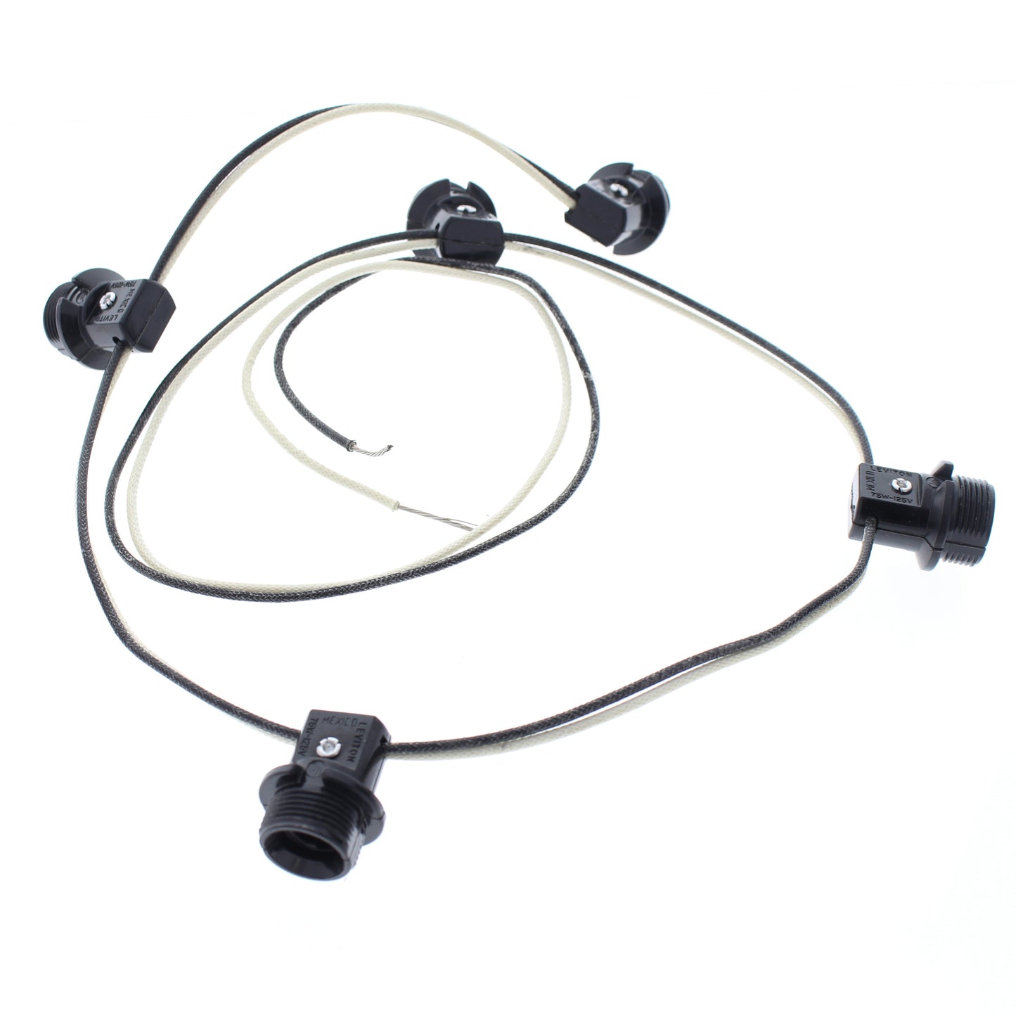 Leviton 5-Light Threaded Phenolic E12 Candelabra Base 41" Harness Set 75W 125V