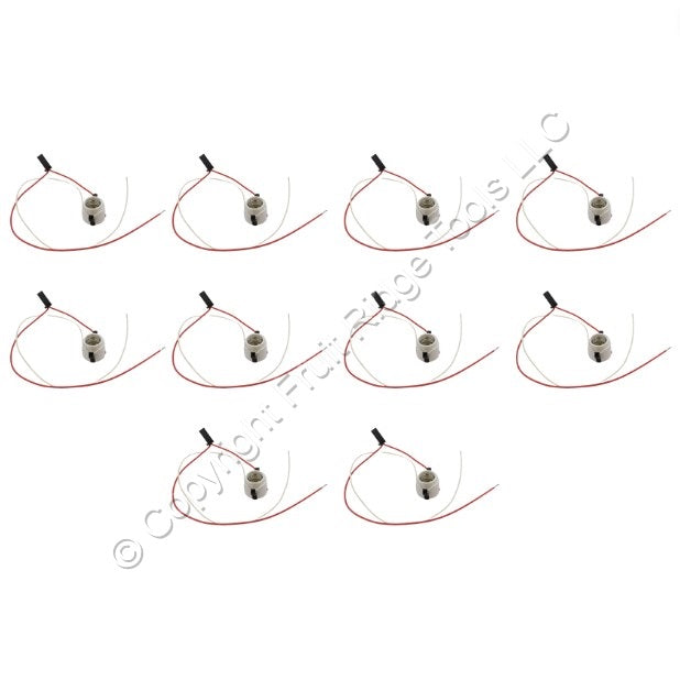 10 Leviton Porcelain Snap-In Lamp Holders Socket 125 Degree C Thermostat 31282-1