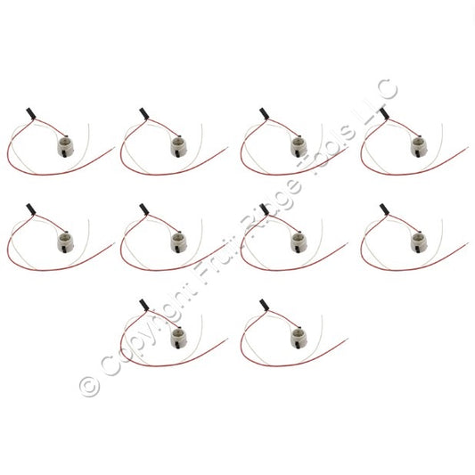 10 Leviton Porcelain Snap-In Lamp Holders Socket 125 Degree C Thermostat 31282-1