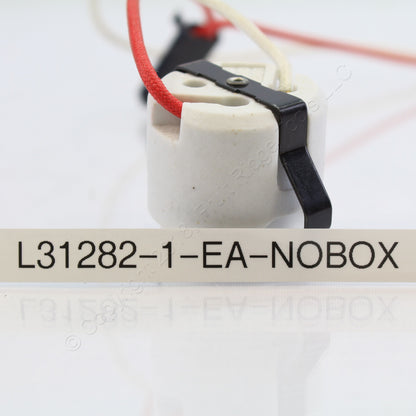 10 Leviton Porcelain Snap-In Lamp Holders Socket 125 Degree C Thermostat 31282-1