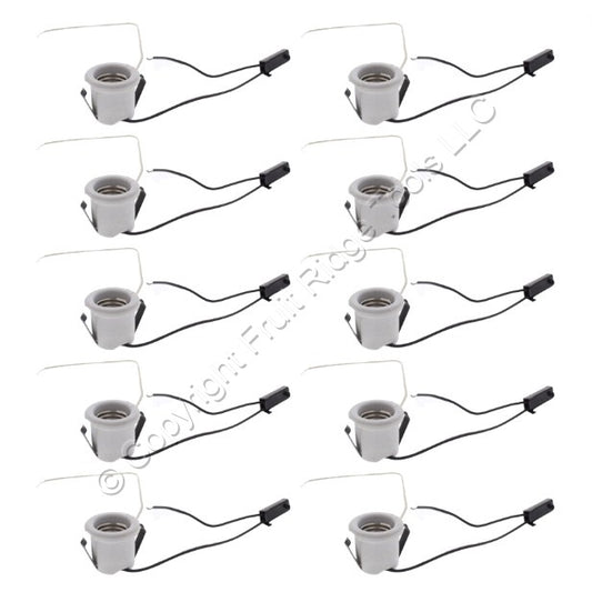 Leviton 31337-910 White Porcelain Lampholders Medium Base Snap-In 660W 10-Pack