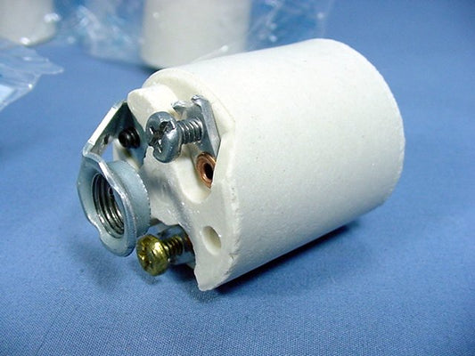 Leviton 3152-8 Medium Porcelain Lamp Holders Light Socket 1/8" IPS Hickey 10pk