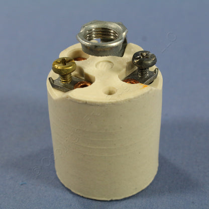 10 Leviton Medium Porcelain Lampholders Pan Light Socket 1/8" IPS Hickey 3152-8