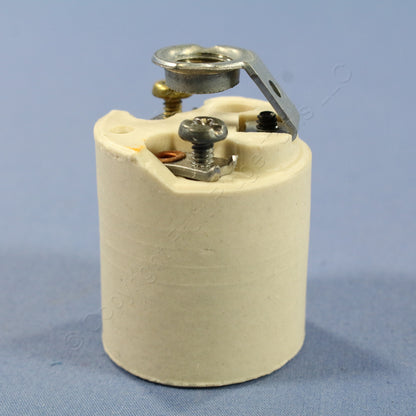 10 Leviton Medium Porcelain Lampholders Pan Light Socket 1/8" IPS Hickey 3152-8
