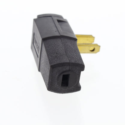 Leviton Black Side Mount Right Angle EZ-Wire Plug 15A 1-15P Non-Polarized 321-E