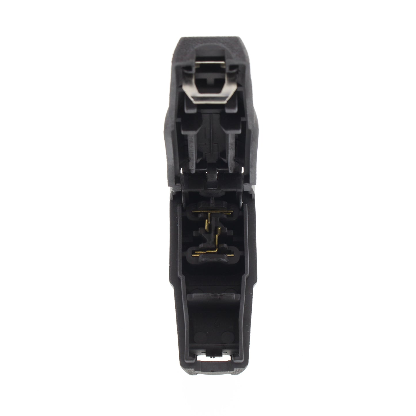 Leviton Black Side Mount Right Angle EZ-Wire Plug 15A 1-15P Non-Polarized 321-E