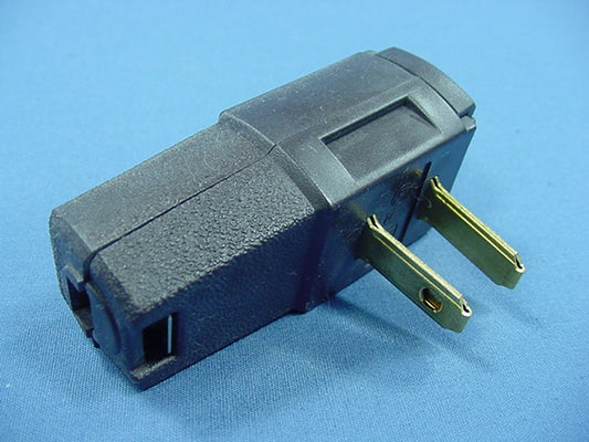 Leviton 321 Side Mount 15A Right Angle Easy-Wire Plug 1-15P Non-Polarized Bagged