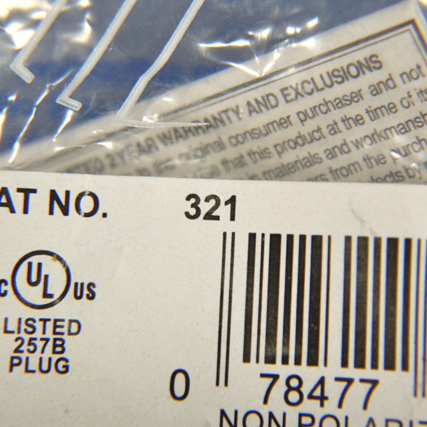 Leviton 321 Brown Side Mount Right Angle EZ-Wire Plugs 15A Non-Polarized 2pcs
