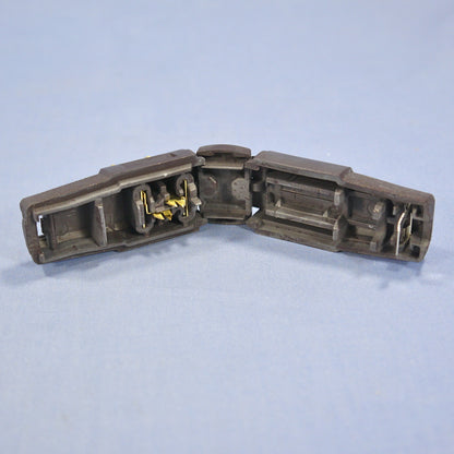 Leviton 321 Brown Side Mount Right Angle EZ-Wire Plugs 15A Non-Polarized 2pcs