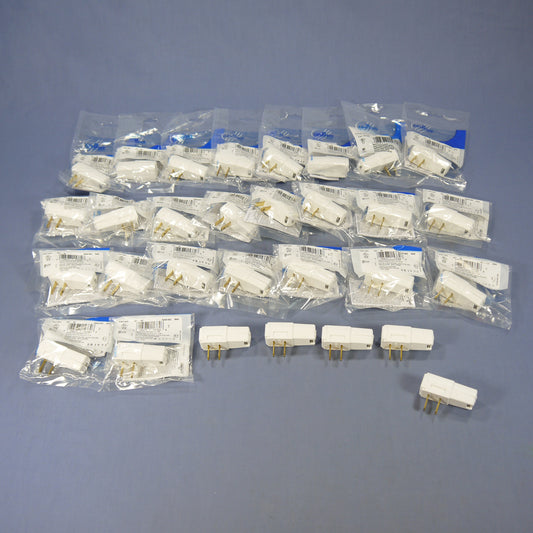 30 Leviton Side Mount Right Angle EZ-Wire Plugs 15A 1-15P Non-Polarized 321-W
