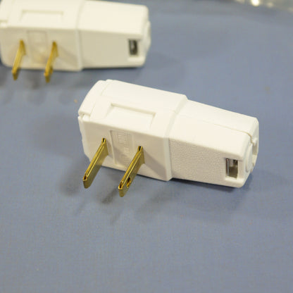 30 Leviton Side Mount Right Angle EZ-Wire Plugs 15A 1-15P Non-Polarized 321-W