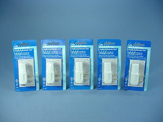 5 Leviton Side Mount Right Angle Easy-Wire Plugs 15A 1-15P Non-Polarized 321-W