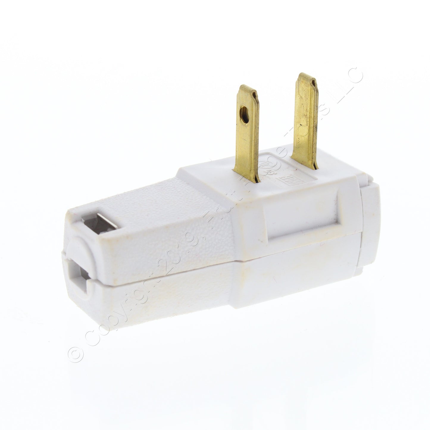 Leviton 321-W White 107PK Blemished Side Mount Plugs 2-PRONG 15A 1-15 107-Pack