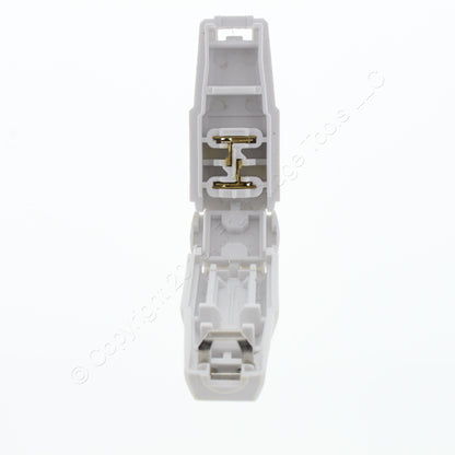 Leviton 321-W White 107PK Blemished Side Mount Plugs 2-PRONG 15A 1-15 107-Pack