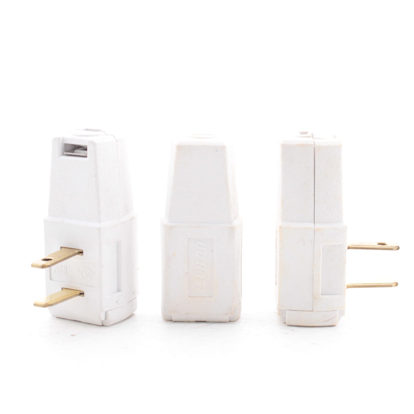 Leviton 321-W White 107PK Blemished Side Mount Plugs 2-PRONG 15A 1-15 107-Pack