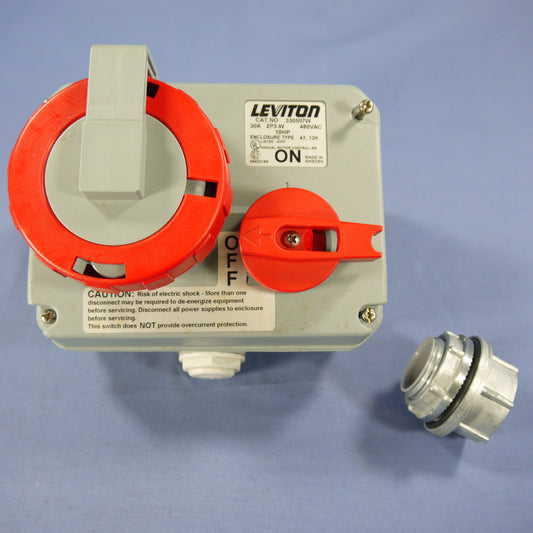 Leviton Pin & Sleeve Non-Fused Mechanical Interlock Switch 30A 240V 330MI7W