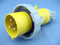 Leviton 330P4W Yellow Watertight Industrial Pin & Sleeve Plug 30A 125VAC IEC 309