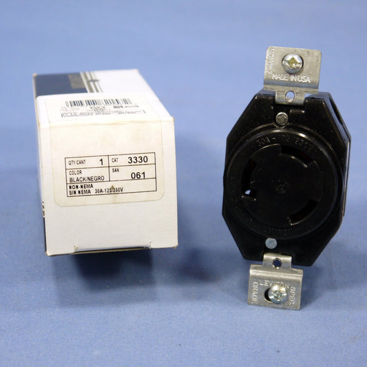 Leviton Non-Nema Locking Receptacle Turn Lock Outlet 30A 125/250V 3330-061 Boxed