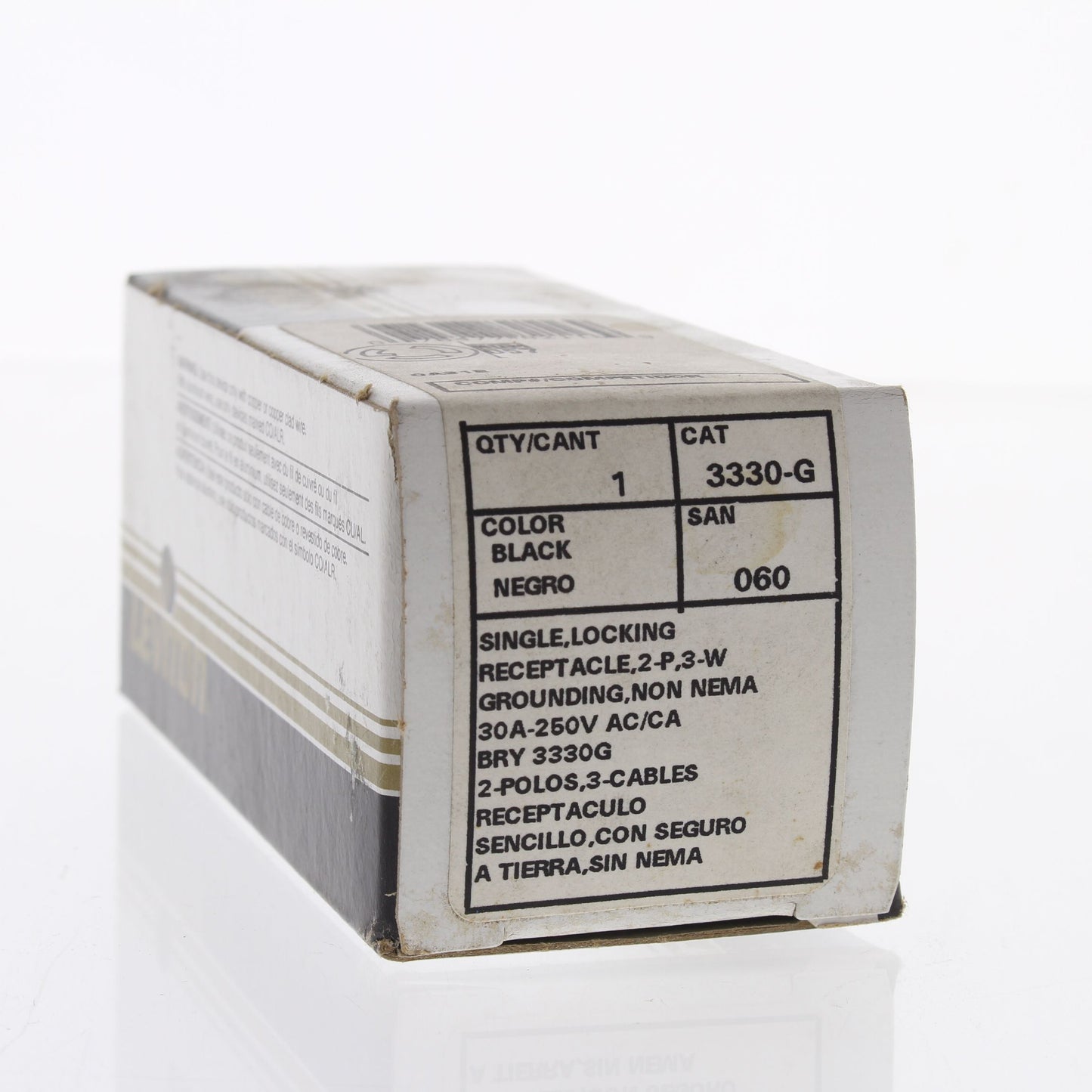Leviton Black Twist Turn Locking Receptacle Outlet Non-Nema 30A 250V 3330-G