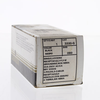 Leviton Black Twist Turn Locking Receptacle Outlet Non-Nema 30A 250V 3330-G