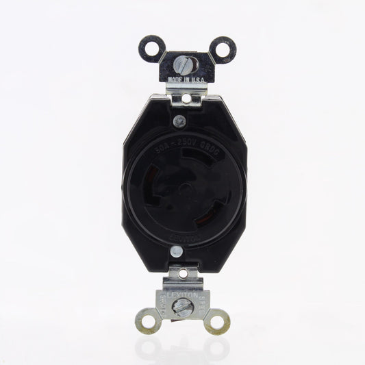 Leviton Black Twist Turn Locking Receptacle Outlet Non-Nema 30A 250V 3330-G