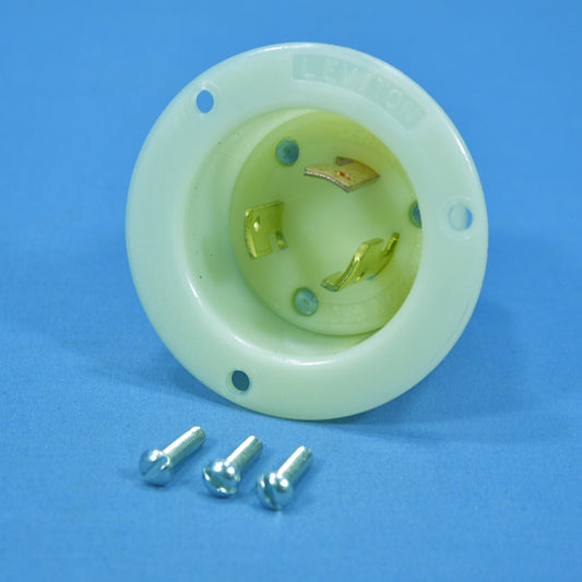 Leviton Industrial Flanged Twist Lock Inlet Plug Grounding Non-Nema 30A 3334-GC