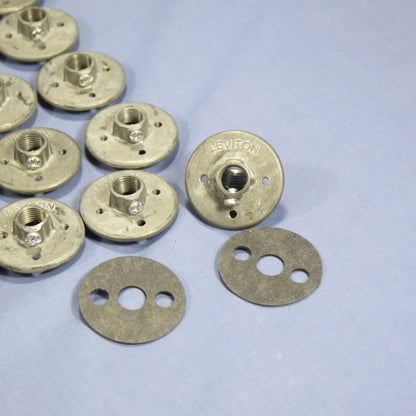 200 Leviton 1/8" Lampholder Medium Light Socket Caps Die Cast w/ Lining 3347-PRT