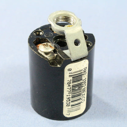 Leviton 3352-8 Black Phenolic Lampholder Light Socket Hickey E26 Medium Base