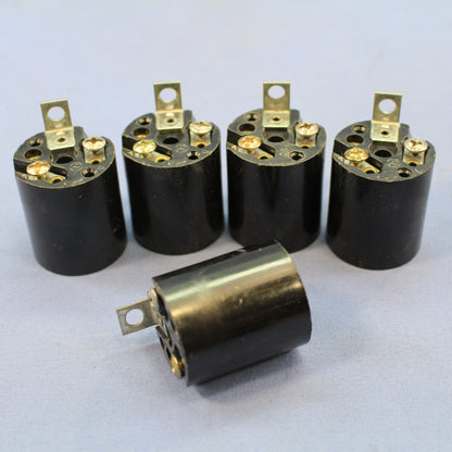 Leviton 3352-F Phenolic Lampholder Sockets Bracket Mount E26 Medium Base 5-pack