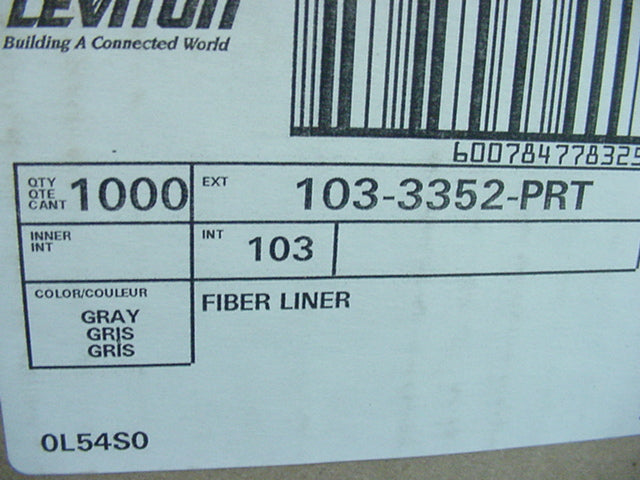 1000 Leviton Light Socket Lamp Holder Insulation Cap Liners 1-13/32" 3352-PRT