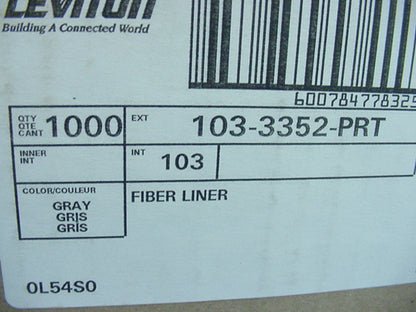 1000 Leviton Light Socket Lamp Holder Insulation Cap Liners 1-13/32" 3352-PRT