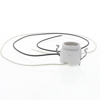 Leviton Snap-In Medium Porcelain Hi-Hat Lampholder Socket 30" Leads 660W 38887