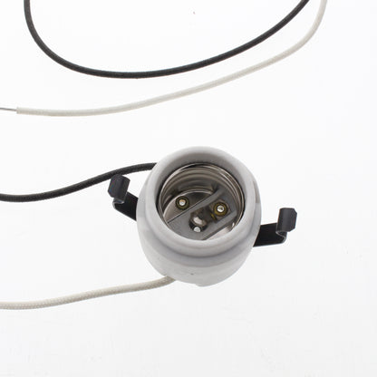 Leviton Snap-In Medium Porcelain Hi-Hat Lampholder Socket 30" Leads 660W 38887