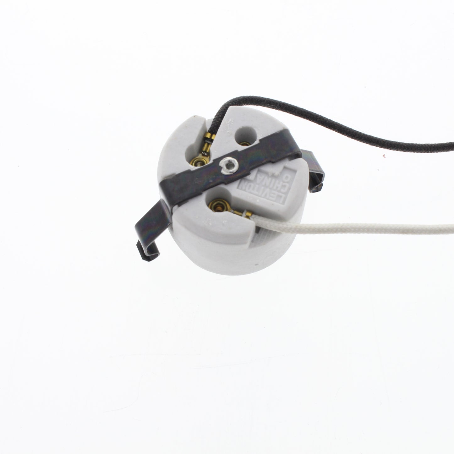 Leviton Snap-In Medium Porcelain Hi-Hat Lampholder Socket 30" Leads 660W 38887