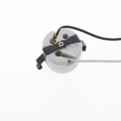 Leviton Snap-In Medium Porcelain Hi-Hat Lampholder Socket 30" Leads 660W 38887