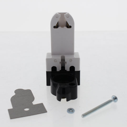 Leviton White Medium Bi-Pin Fluorescent Lampholder Starter Base 2-Screw 391-1W