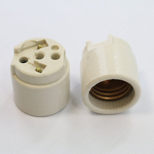 Leviton Porcelain Twin Light Socket Dual Lamp Holder NO STRAP E26 660W 250V 4005