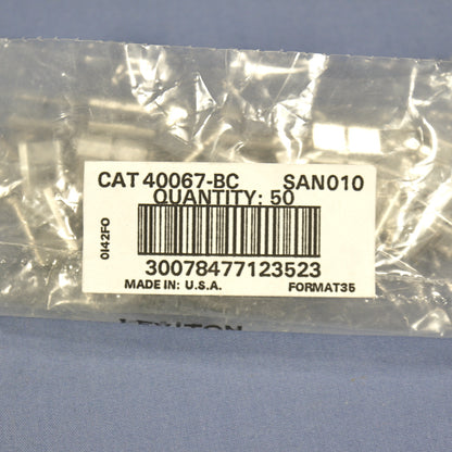 50 Leviton 2-Position Bridging Clips for Split M Phone Wiring Blocks 40067-BC