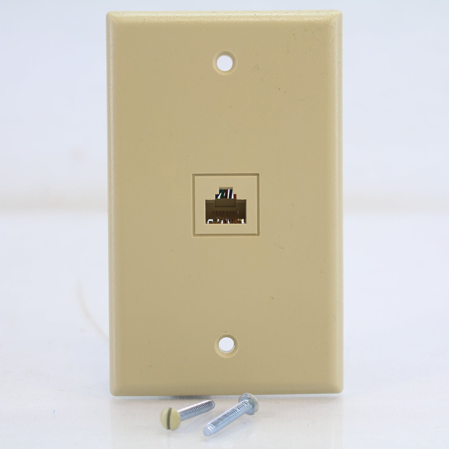Leviton 40180-I Ivory Type 625B4 Telephone 8-Wire Phone Jack Wallplate Cover