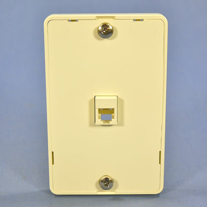 Leviton 40214-A Almond Phone Jack Mounting Plate Wall Mount Type 630A Telephone
