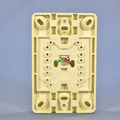 Leviton 40214-A Almond Phone Jack Mounting Plate Wall Mount Type 630A Telephone