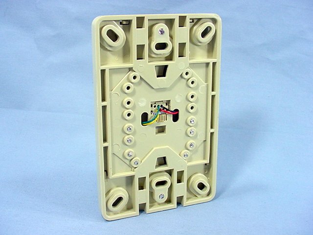 Leviton Ivory Phone Jack Mounting Plate Wall Mount Type 630A Telephone 40214-I