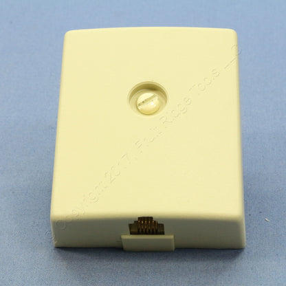 5 Leviton Ivory Telephone Surface Mount Jacks Modular Phone Type 625C 6P6C 40236