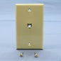 Leviton 40238-I Ivory 6-Wire Modular Jack Telephone Wall Plate Cover Type 625B4