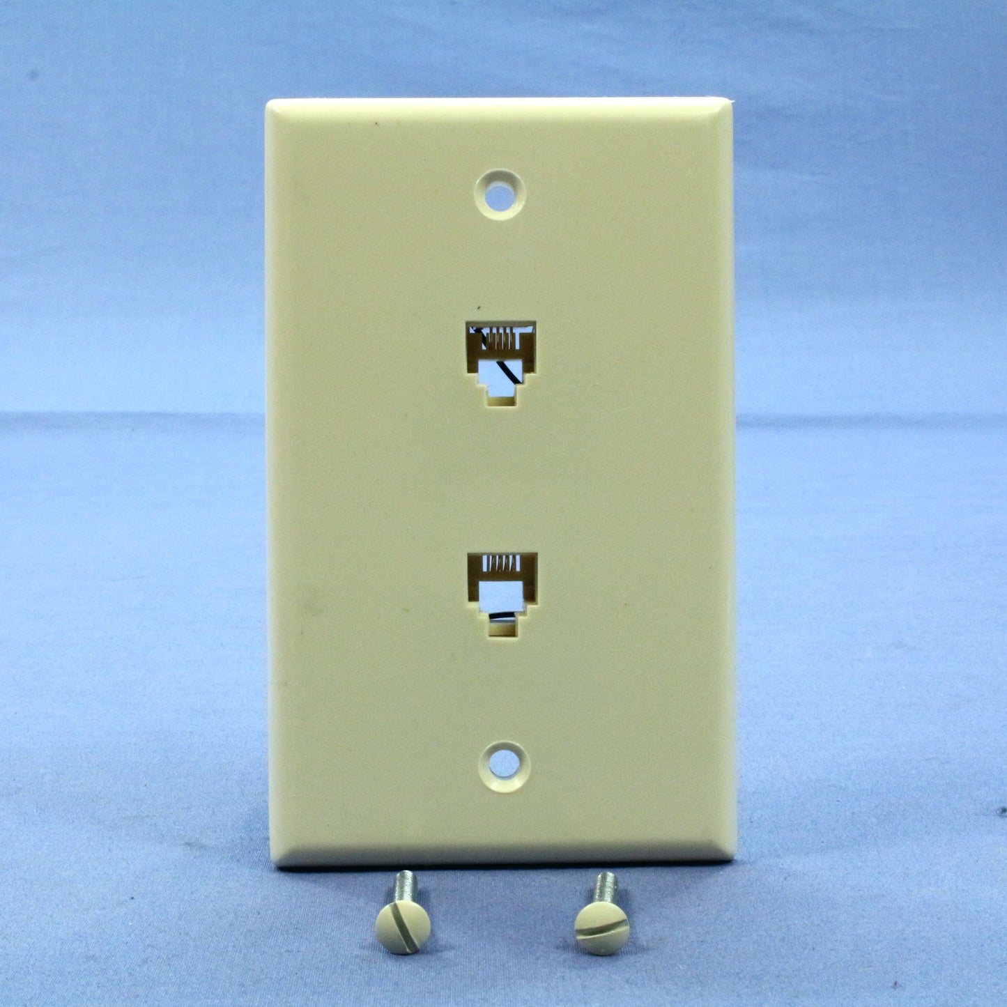 Leviton 40244-A Almond 2-Line Jack 6-Position Wallplate Telephone Type 625B3